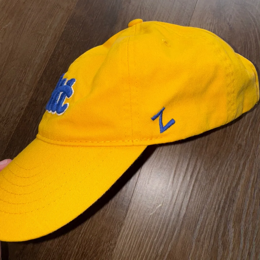 University of Pittsburgh Hat with Pin Yellow - Image 4