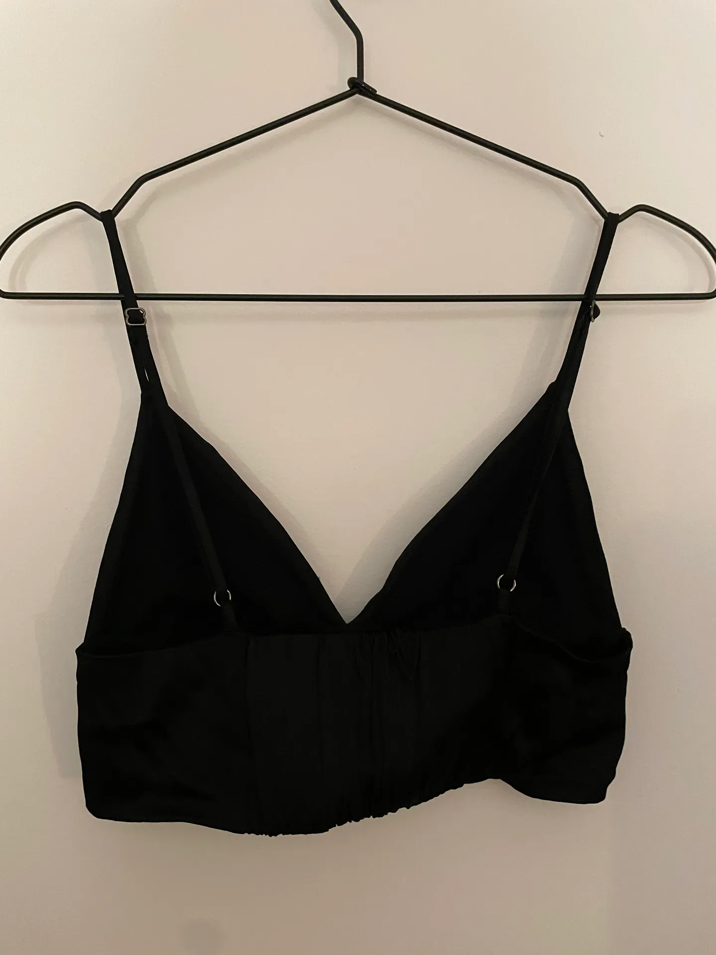 ZARA Black V-neck Crop Top - Image 2