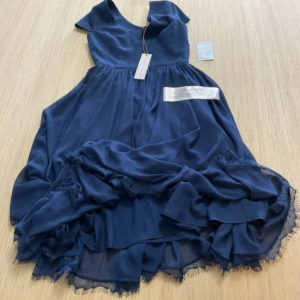 NEW Dress the Population Corey Dress in Pacific BlueSize XXS Short Sleeve - Image 9