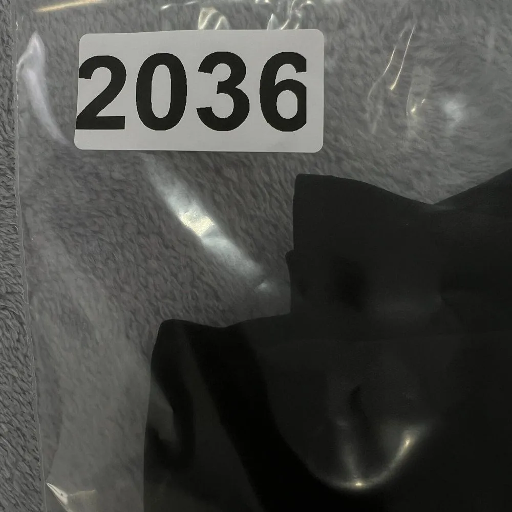 Carmen Marc Valvo Blouse Large Black/ White‎ Trim V-Neck Bell Sleeve Relaxed Fit - Image 9