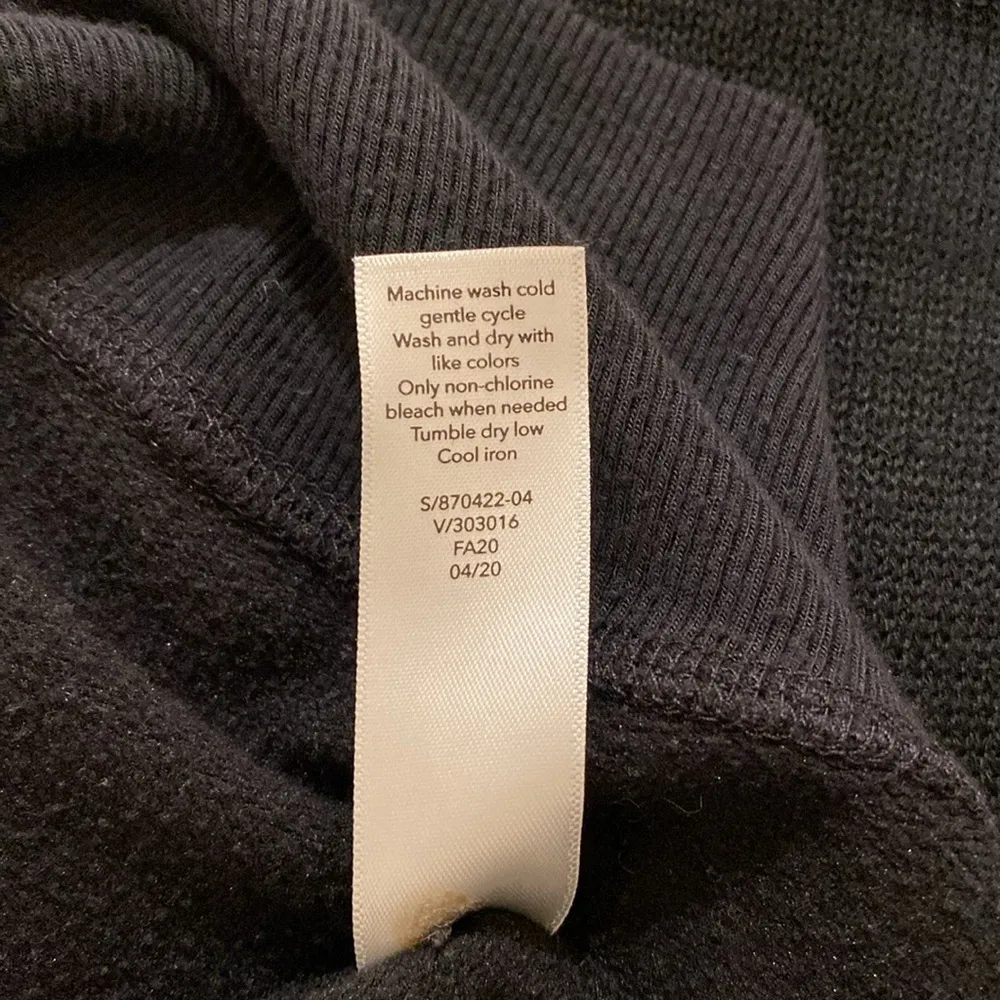 Athleta Size XS Coaster Luxe Sweatshirt Black Crew Neck thumbholes Modal Soft - Image 7