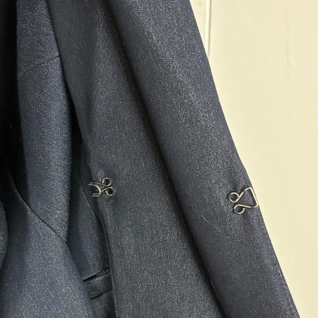 Lane Bryant Navy Blue Shoulder Pads Blazer Coat 26 Business Work Formal Workwear - Image 10