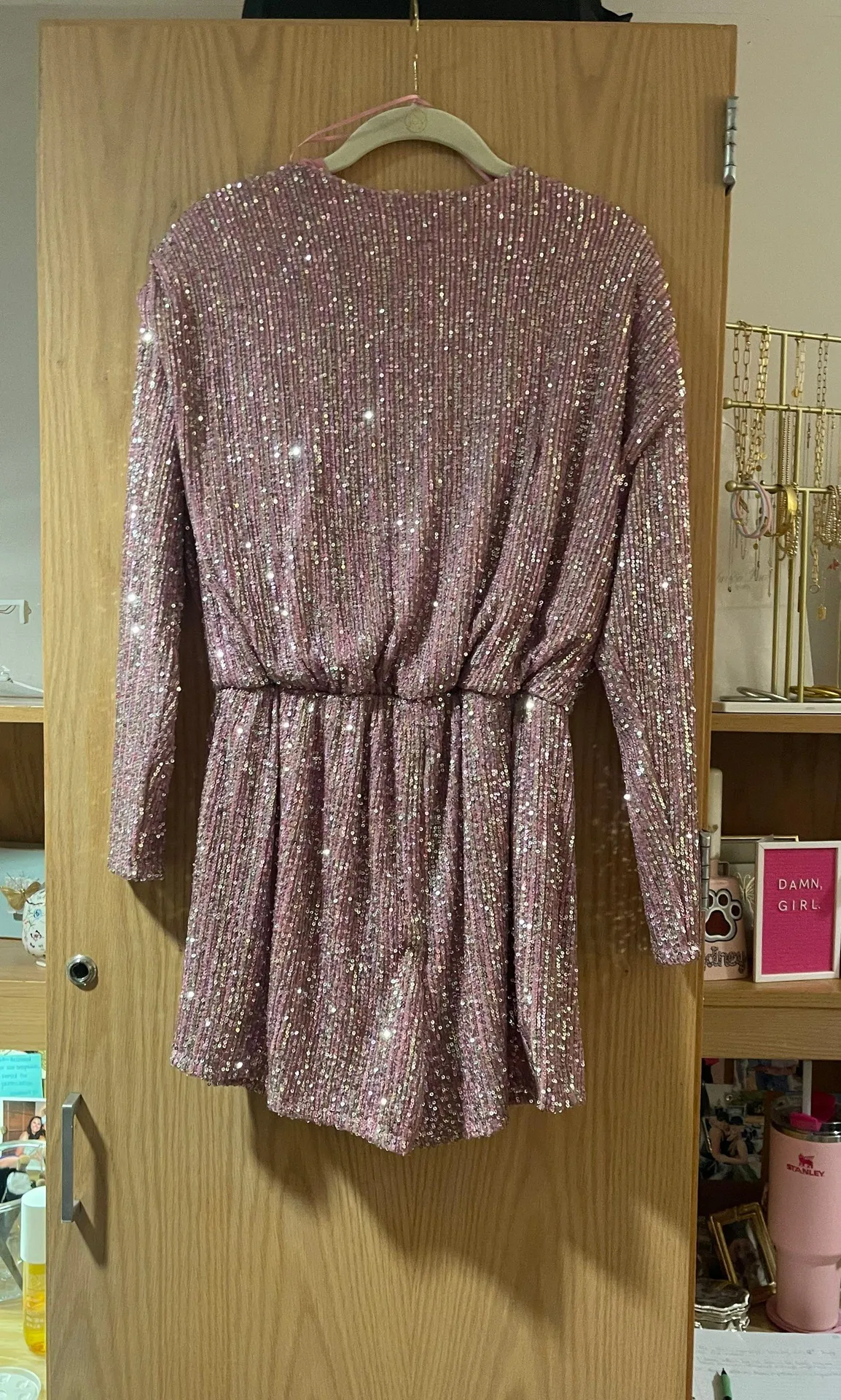 NWT  Pink Sequin Romper - Image 7
