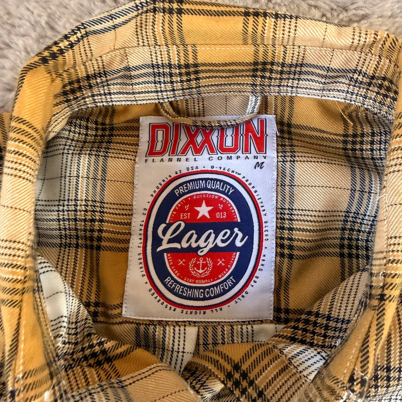 DIXXON Flannel Company Lager Plaid Long Sleeve Button Up Shirt Women XS Western Yellow Size M - Image 7