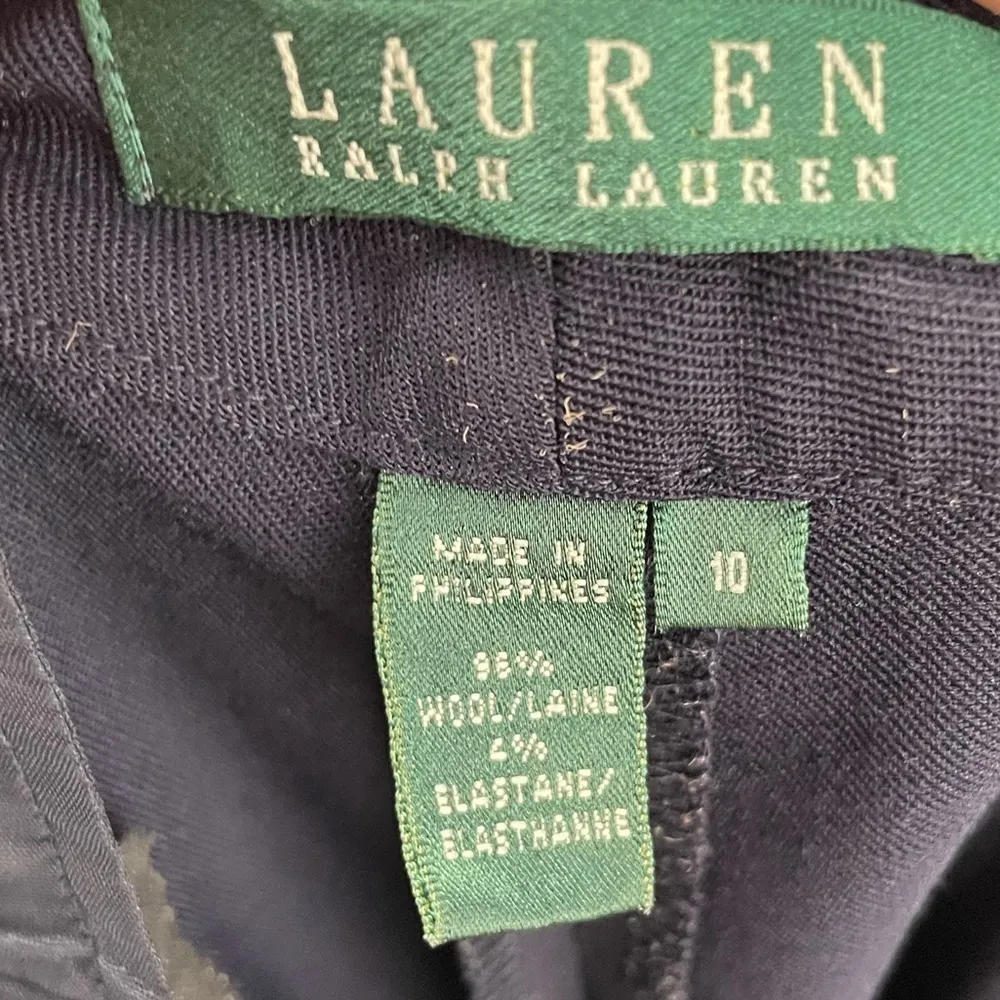 Lauren Ralph Lauren Wool Blend Straight Leg Pant‎ in Navy Size 10 Blue - Image 4