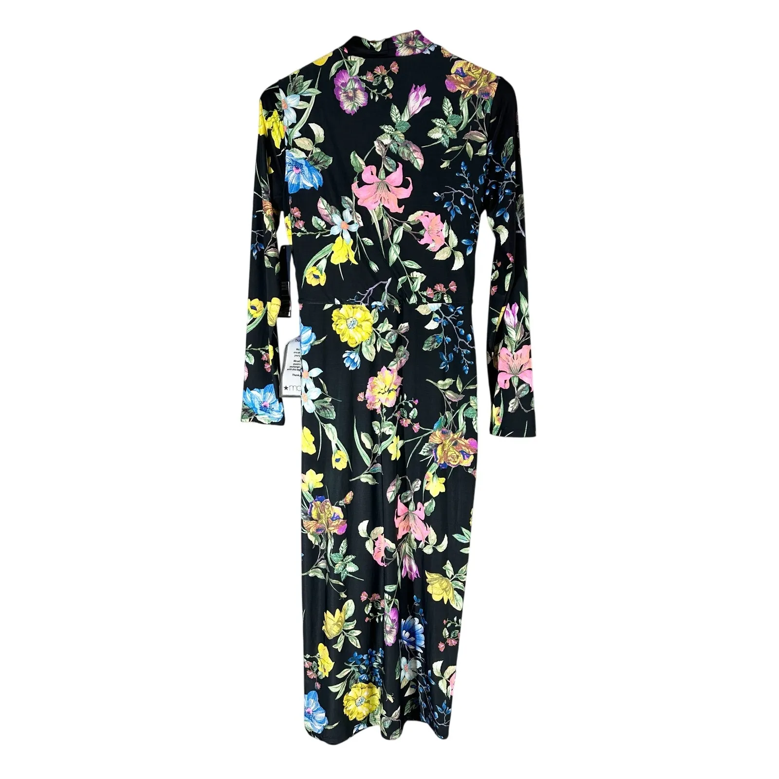 RACHEL Rachel Roy Bret Jersey Dark Floral Dress Size Large Stretch - Image 2
