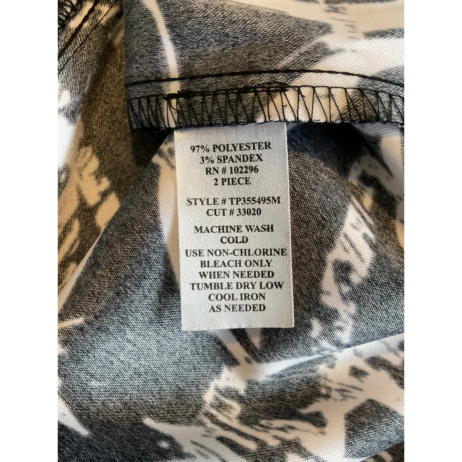 Sleeveless Dress Black White Abstract Print Casual‎ Career Party - Image 8