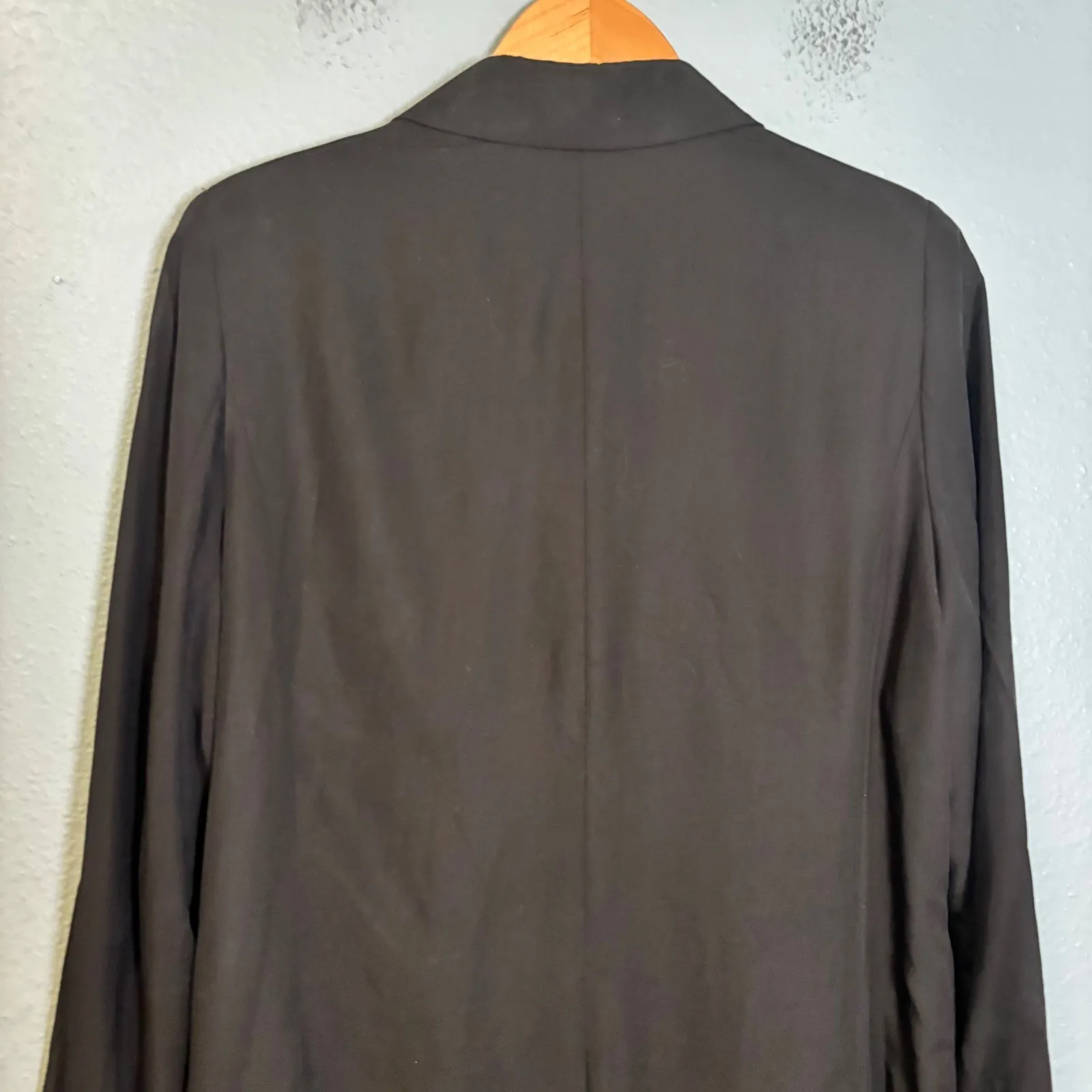 DISSH‎ Karla Oversized Blazer Tencel Linen Black Size 8 Office Tailored menswear - Image 6