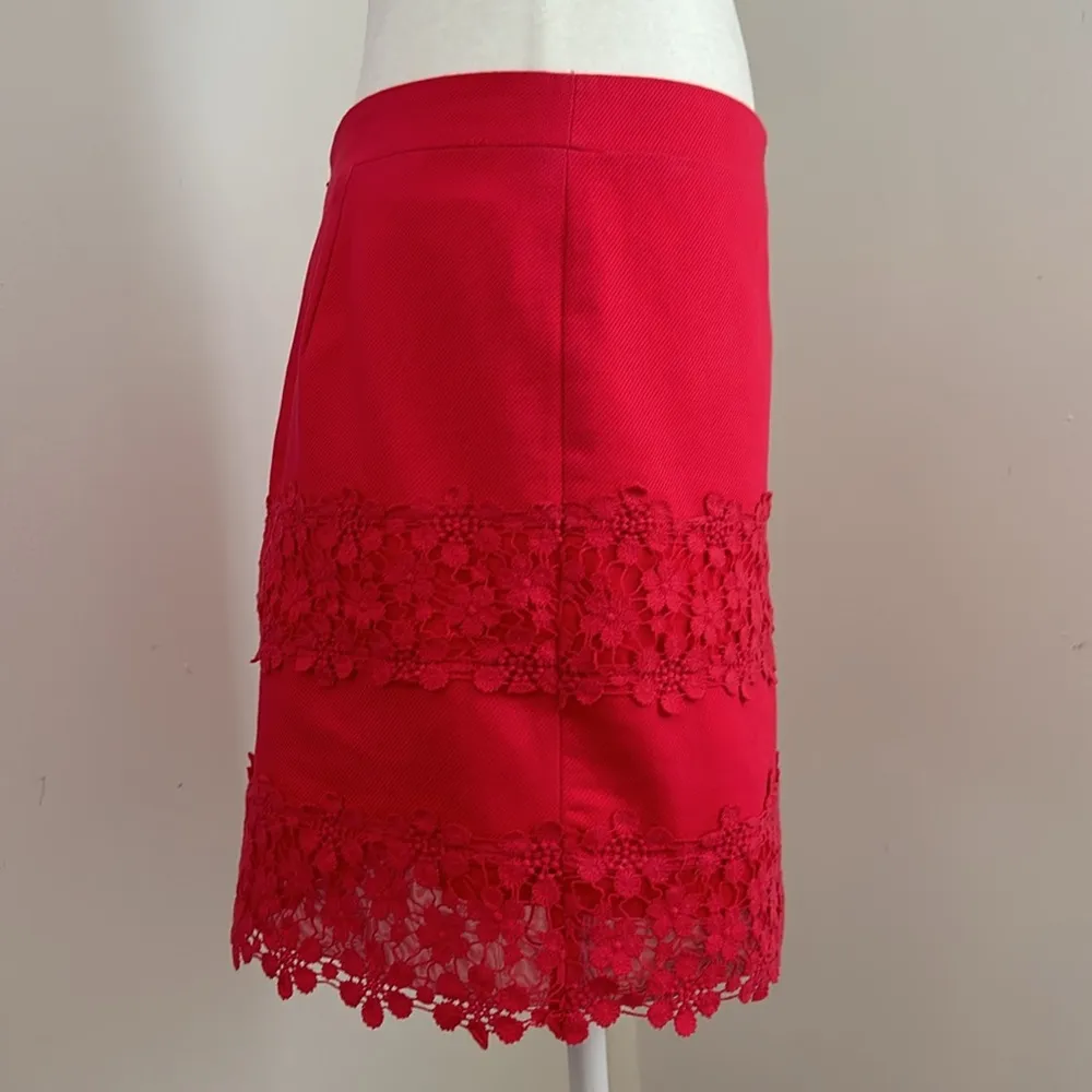 J. Crew Raspberry Cotton Skirt sz 6 - Image 4