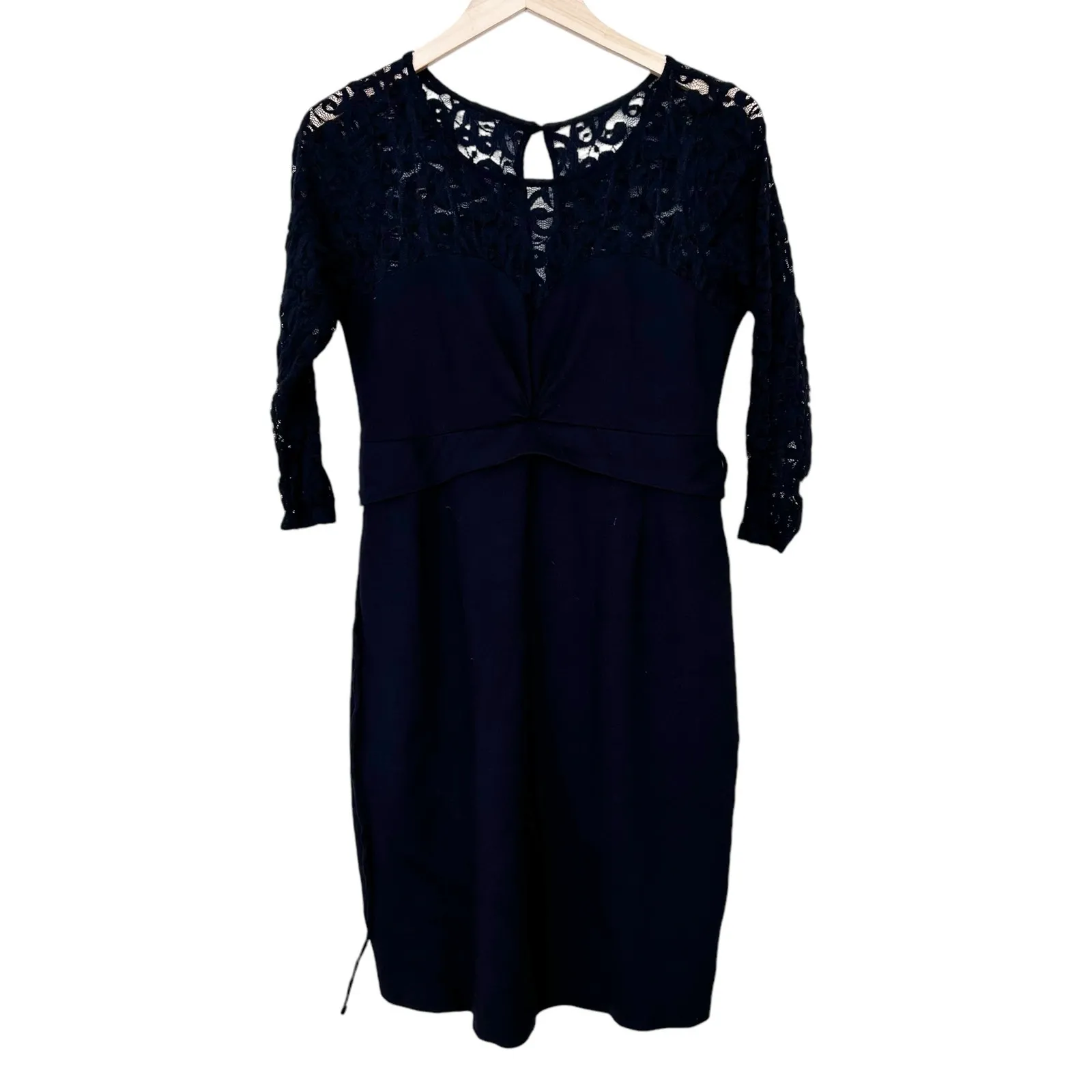 Lot of 2 Motherhood Maternity Dresses Purple Black Lace Sz M - Image 3