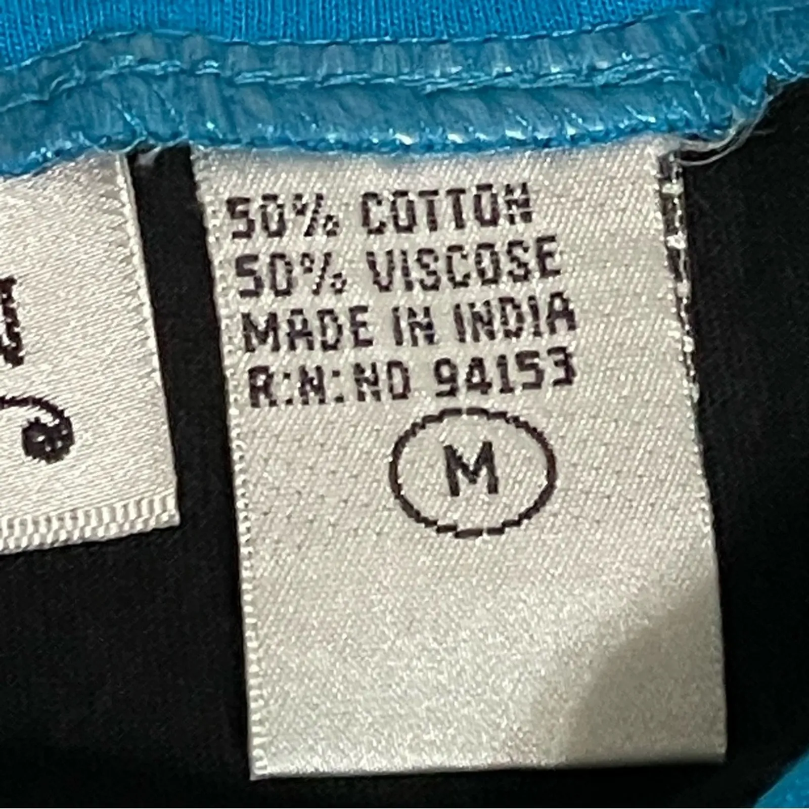 New Direction Black High Low Skirt Turquoise Waist Ruffle Hem Size M - Image 7