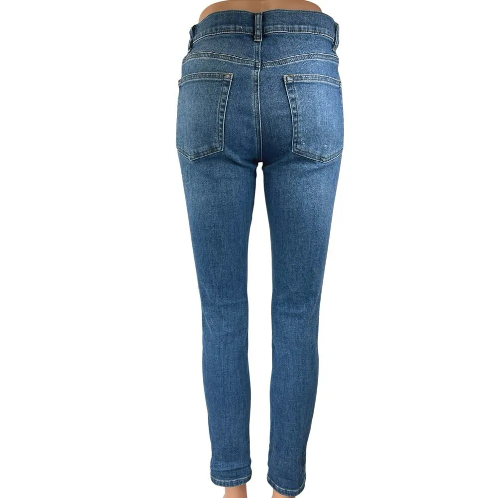 Reformation Women's Blue Destin Wash Stretch Mid Rise Skinny Denim Jeans Size 27 - Image 3