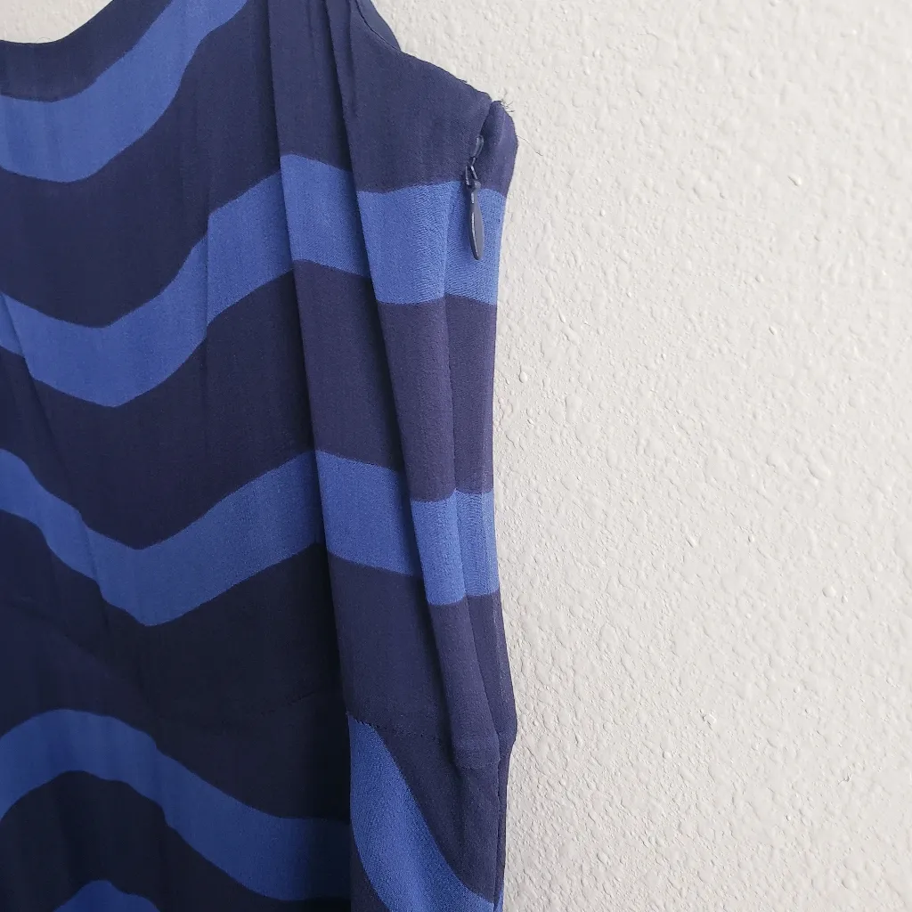 H By Halston Large Chunky Striped Spaghetti Strap Mini Dress - Image 6