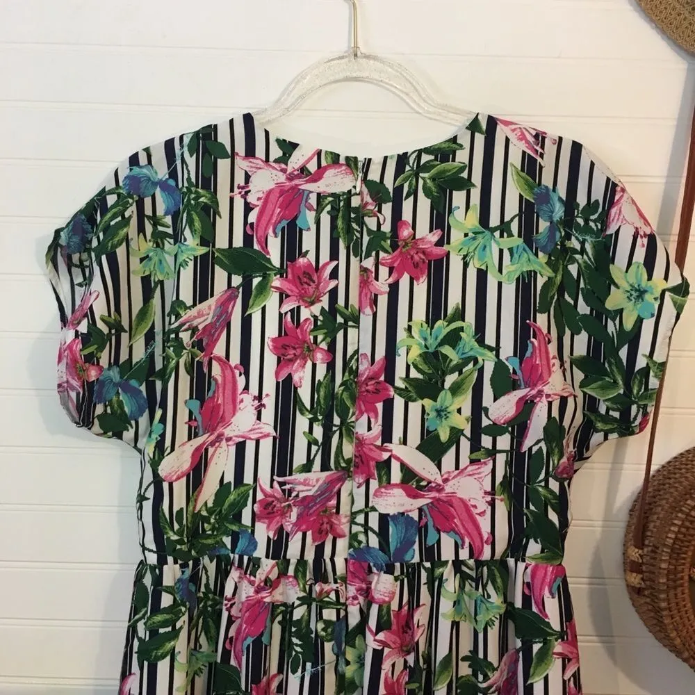 NEW Sugar + Lips Tropical Striped Midi Dress​ - Image 8