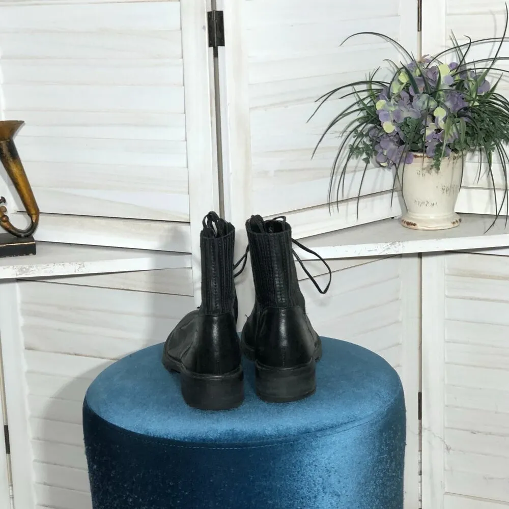 Schutz Black Leather Combat Boots Size 9 - Image 4