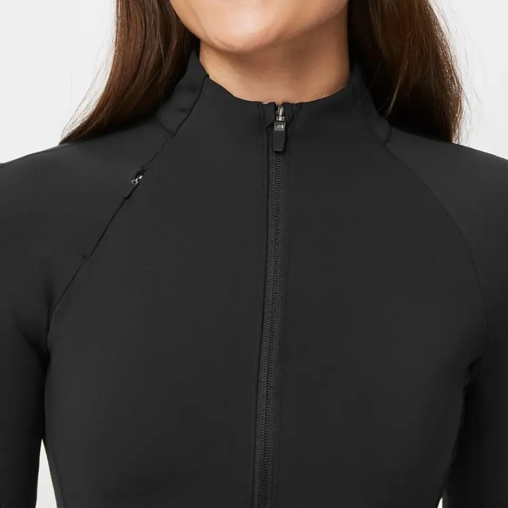 Figs On Shift Contour Knit Jacket in Black, Size Medium - Image 4