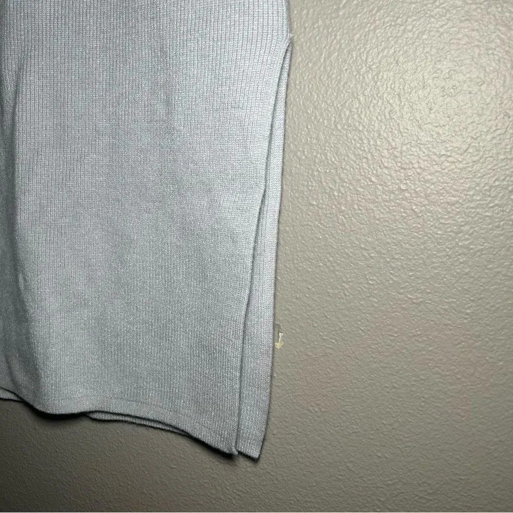 Abercrombie & Fitch gray ribbed knit sweater knee length skirt womens size large - Image 6