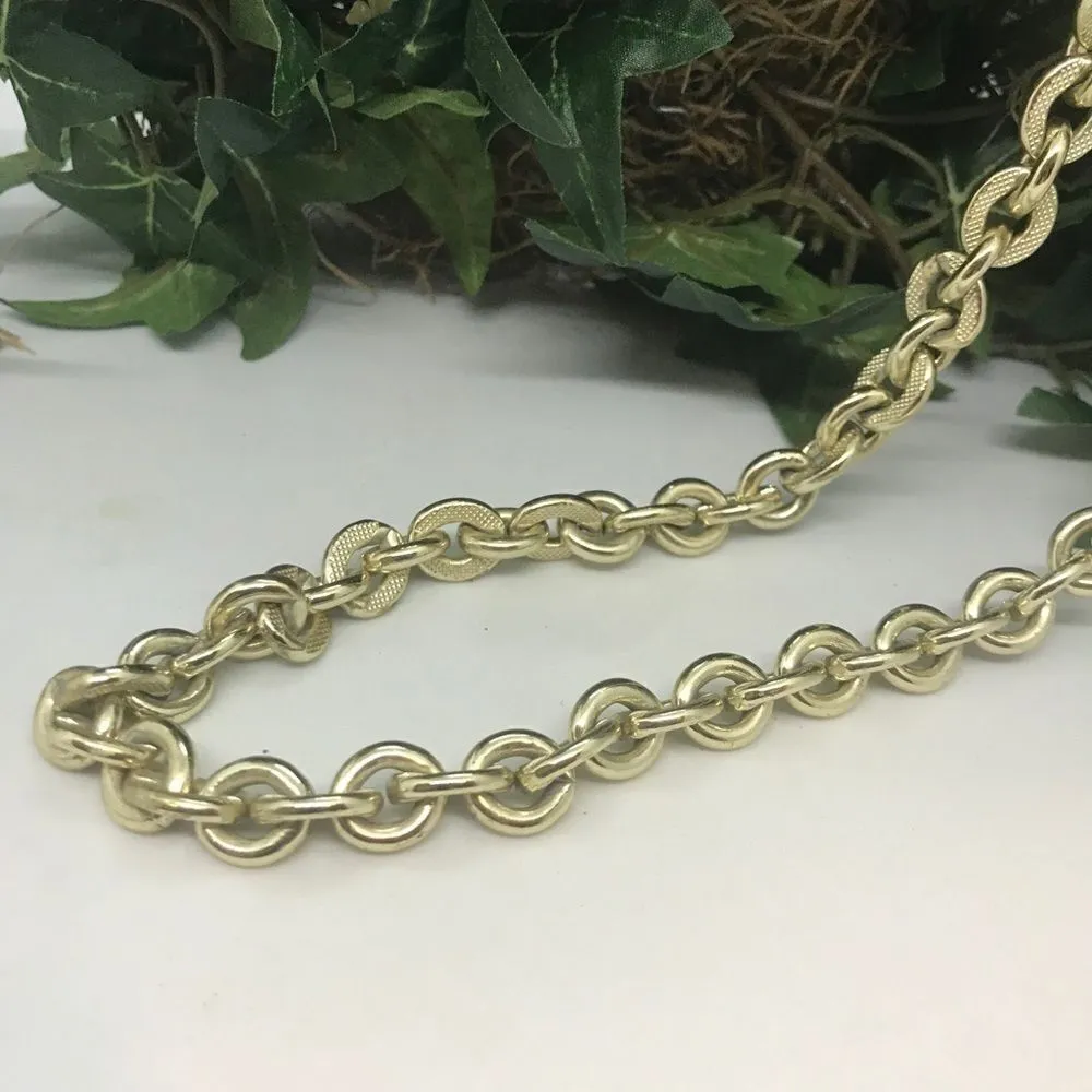 Vintage 1980s Gold Chunky Chain Statement Necklace - Image 6