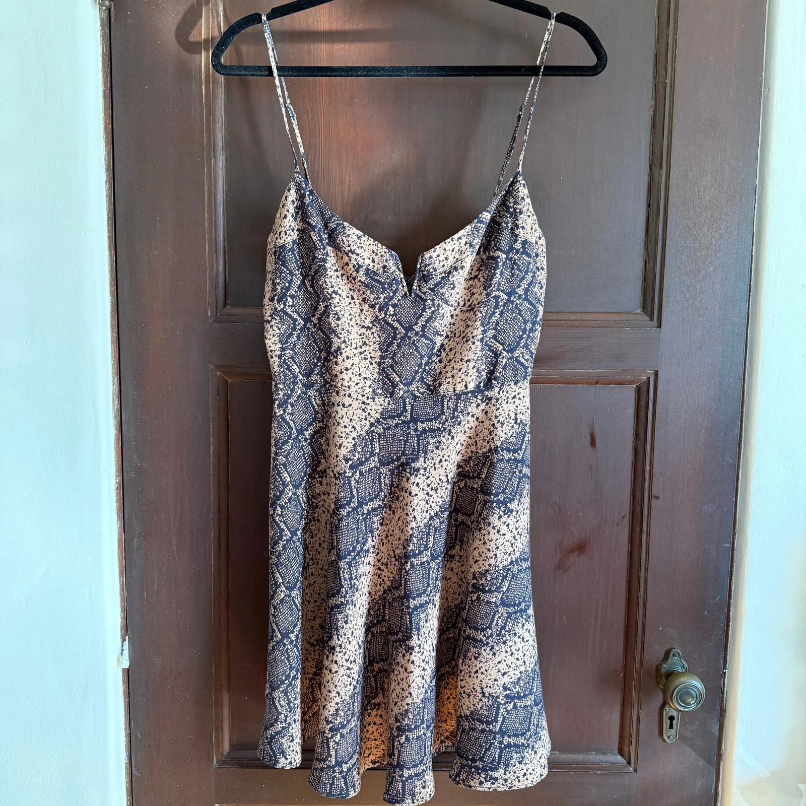 BLUE LIFE | Sexpot Mini Dress in Brown and Black Snake Print | Small - Image 2