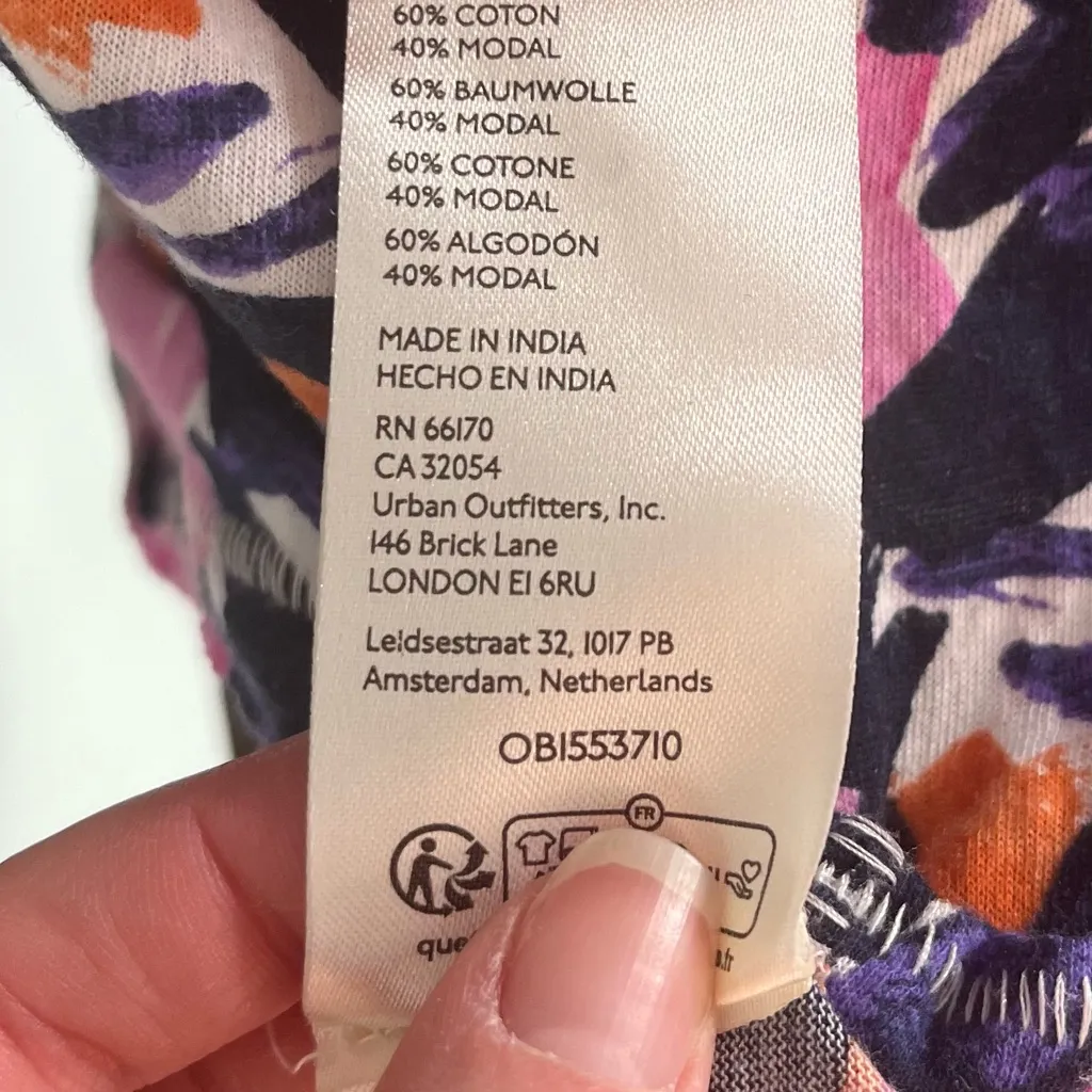 Maeve Anthropologie Women’s Catie Short Flutter Sleeve V-Neck Floral Top Size XS - Image 6