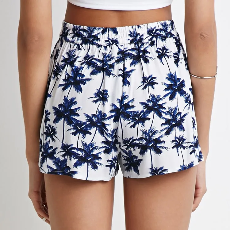 NWOT Blue and White Palm tree tropical shorts Size XS - Image 2