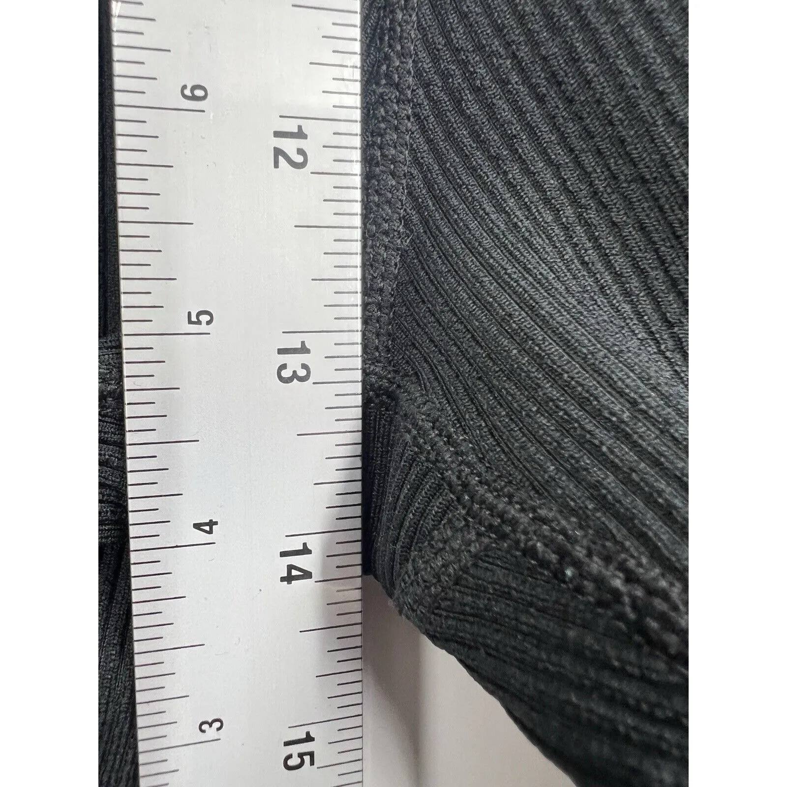 Nike Leggings Womens Criss Cross Ribbed Leggings‎ Black Stretch Size XL - Image 5