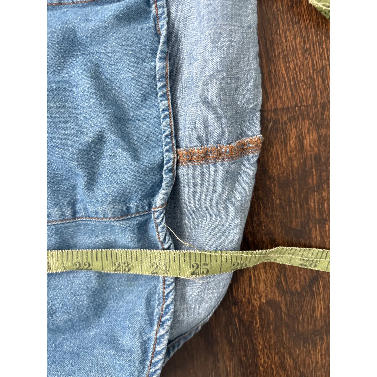 Vintage Embroidered Denim‎ Shirt Size Large - Image 8