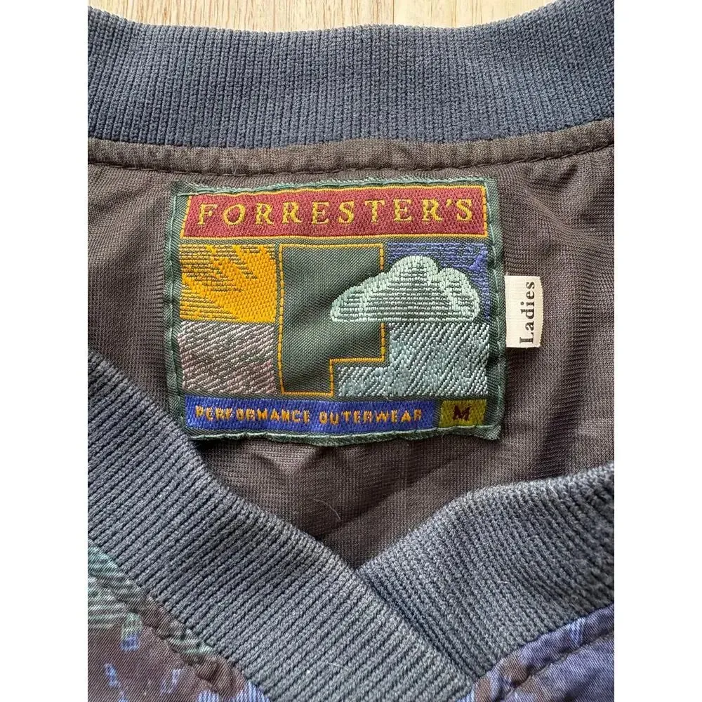 Forrester’s | Vintage Ladies Embroidered Golf Pullover Windbreaker | Medium Blue - Image 3