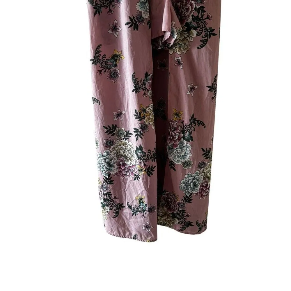 Band of Gypies Moissanite Corset Bodice Wide Leg Romper Dress  Floral SZ M - Image 4