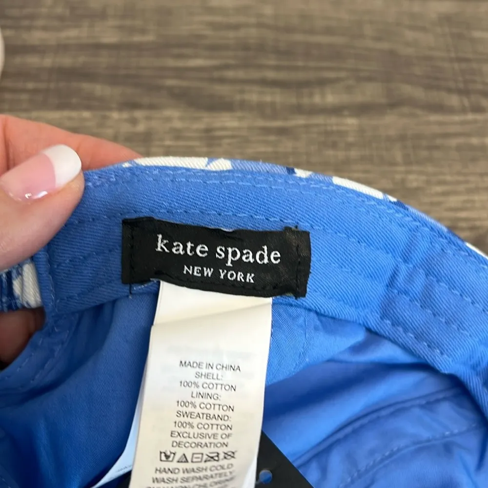 Kate Spade ♠️ | Springtime Floral Blue Baseball Hat - Image 10