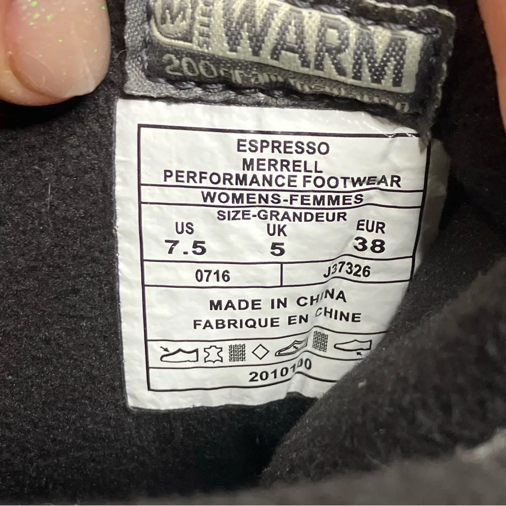 Merrell aurora tall ice plus waterproof winter boots brown black womens size 7.5 - Image 9