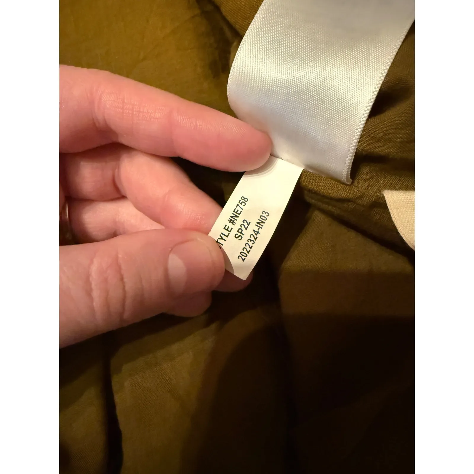 Madewell Ruffle Sleeve Tiered Midi Dress XXL Olive Daisy Stitch Cottagecore - Image 8