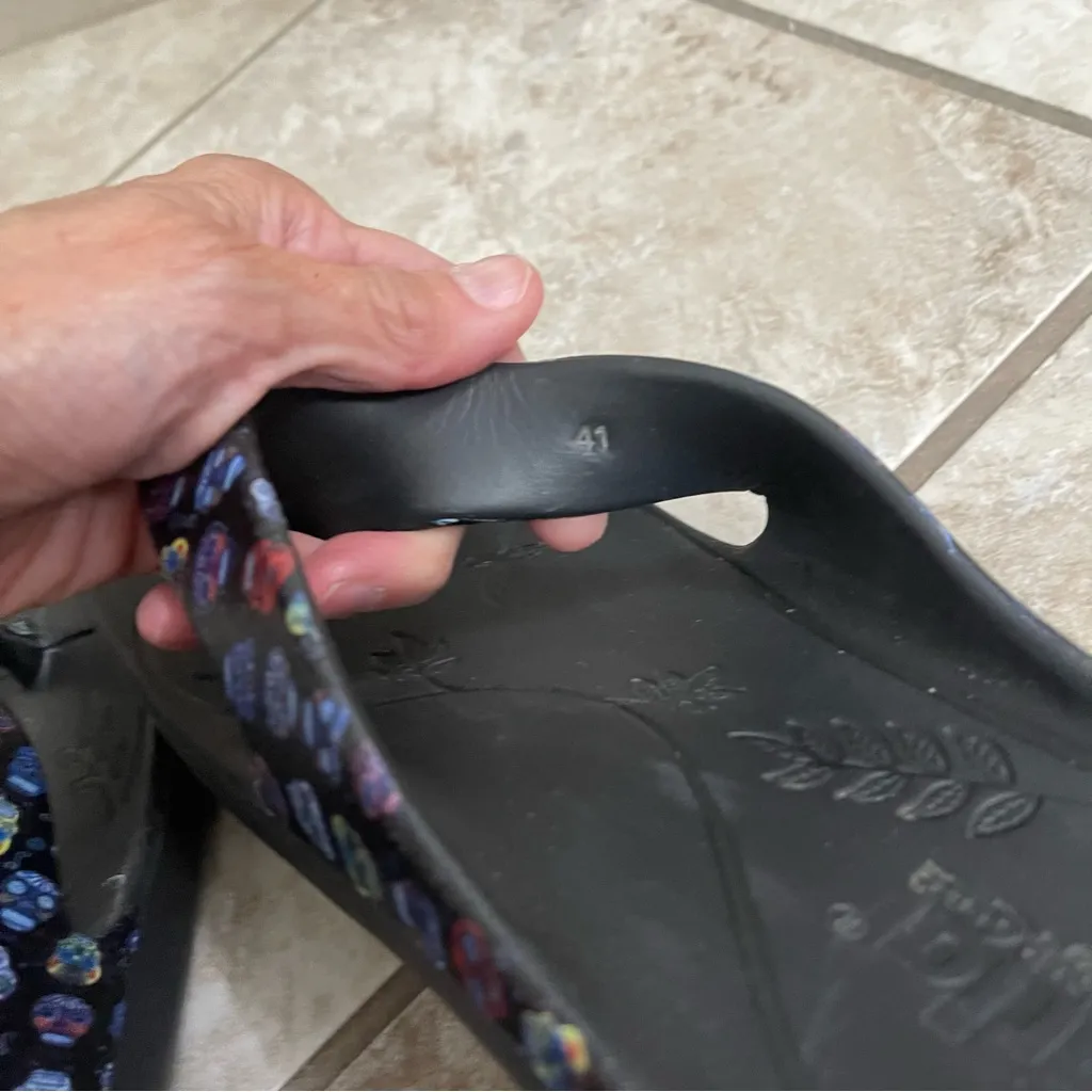 Alegria Women  ODE EVA  Sandals Flip Flop Flats shoes sz 41 -10.5-11 Sugar Skull - Image 11