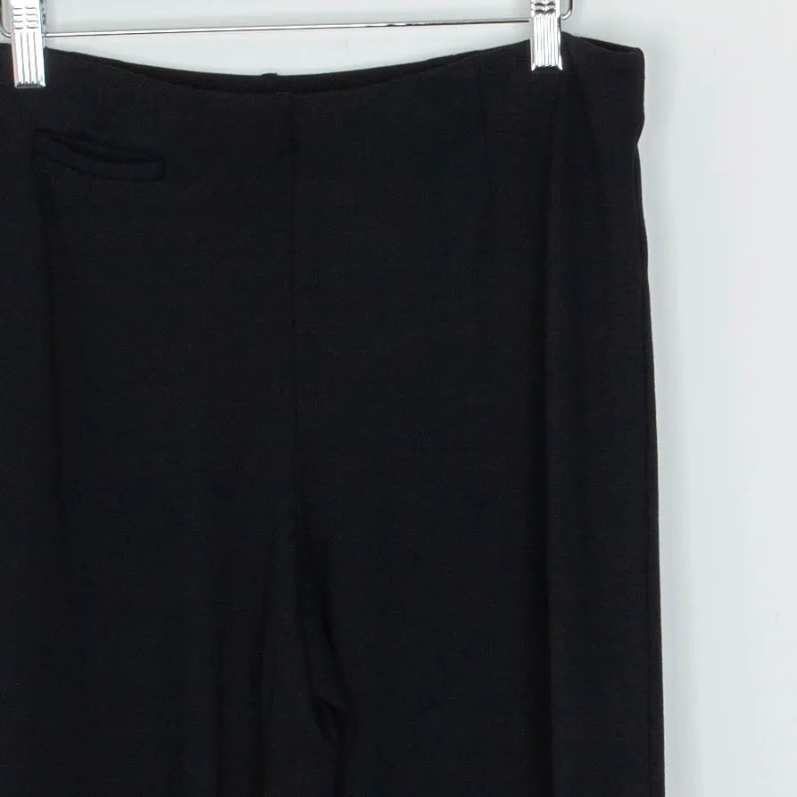 J Jill Womens Ponte Wide Leg Pants Womens Size M Black Minimalist Office Stretch Size M - Image 2