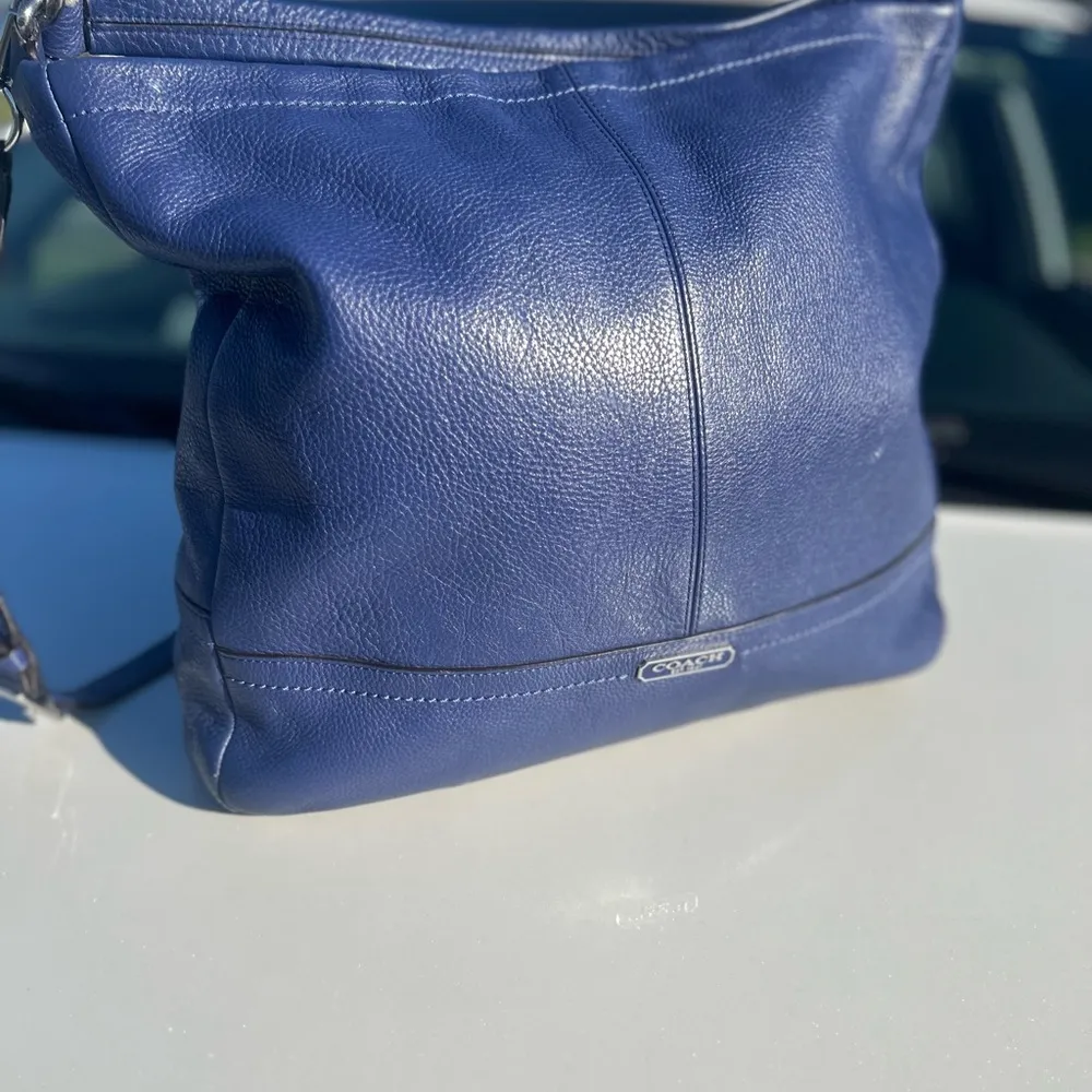 Coach Blue Leather Large Purse - Image 11