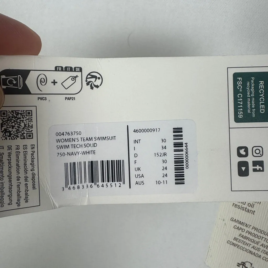 Arena NWT  Navy Blue Swimsuit - Image 3