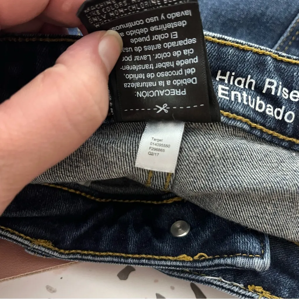 Mossimo High Rise Skinny Jeans Power Stretch Ultra Dark Wash 8/S 29 - Image 5