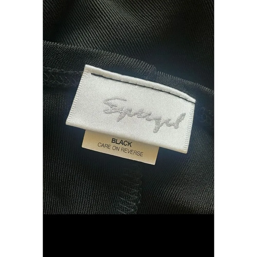 Spiegel Black Shimmer Long Sleeve Tunic Top – Size S - Image 3