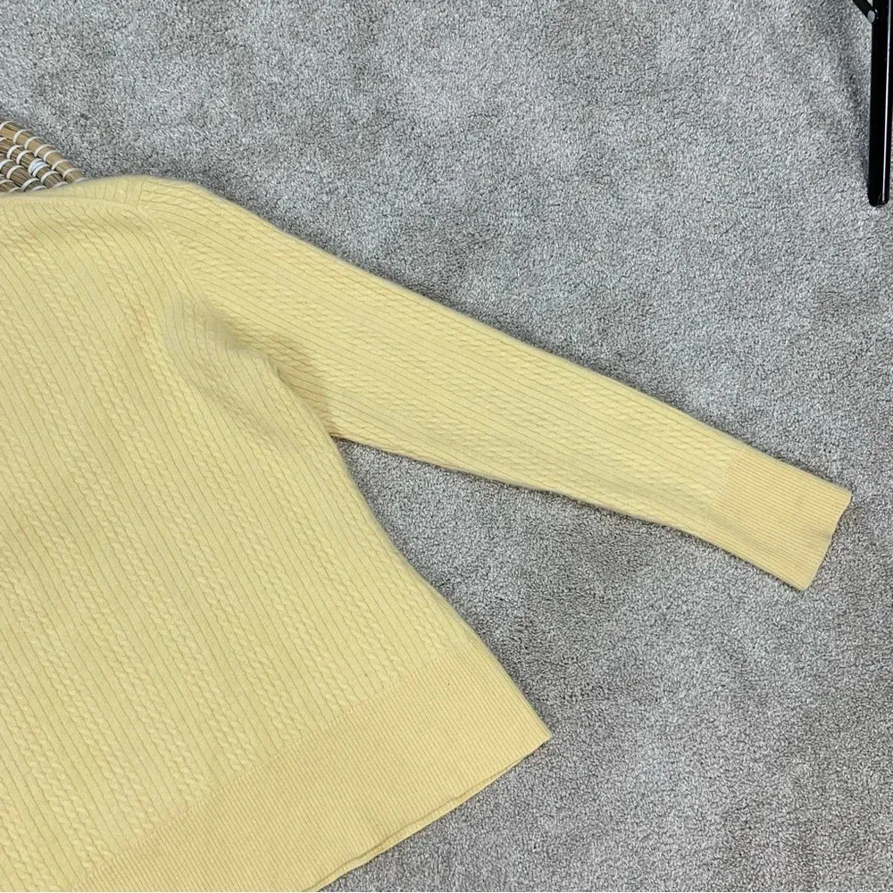 Investments 100% Cashmere Pure Fine Sweater Longsleeve Mock Neck in Yellow L - Image 10