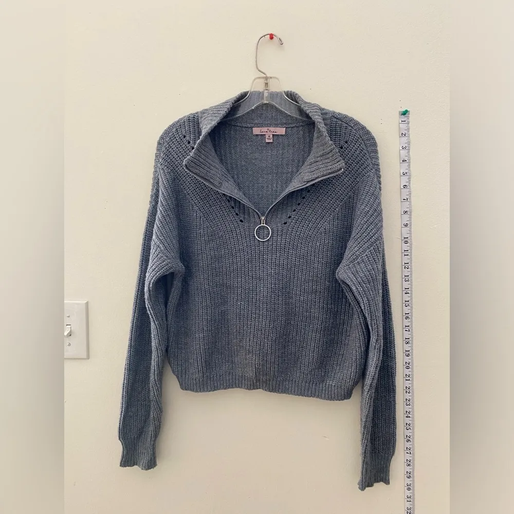 Love tree sweater with short front zipper - Image 2