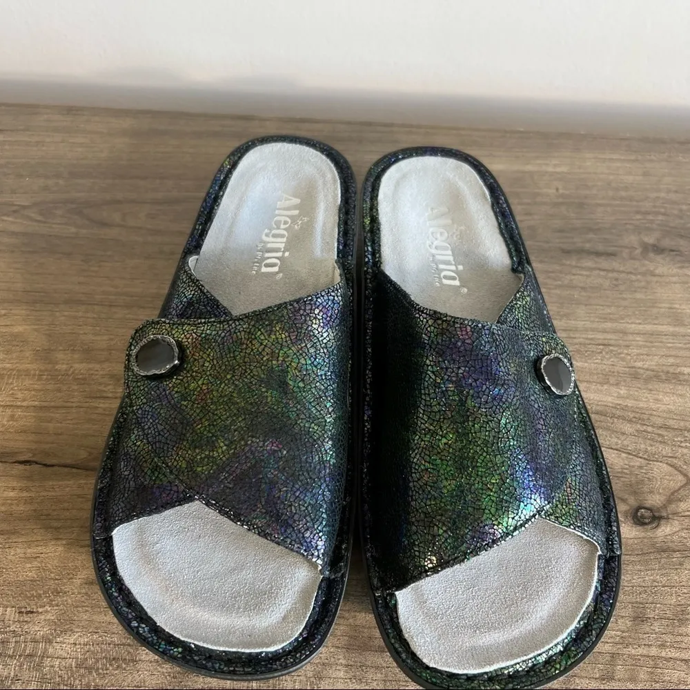 Alegria Vivica Aura Iridescent Slide Women's Sandals Size 38 aka 8  #2521 - Image 6