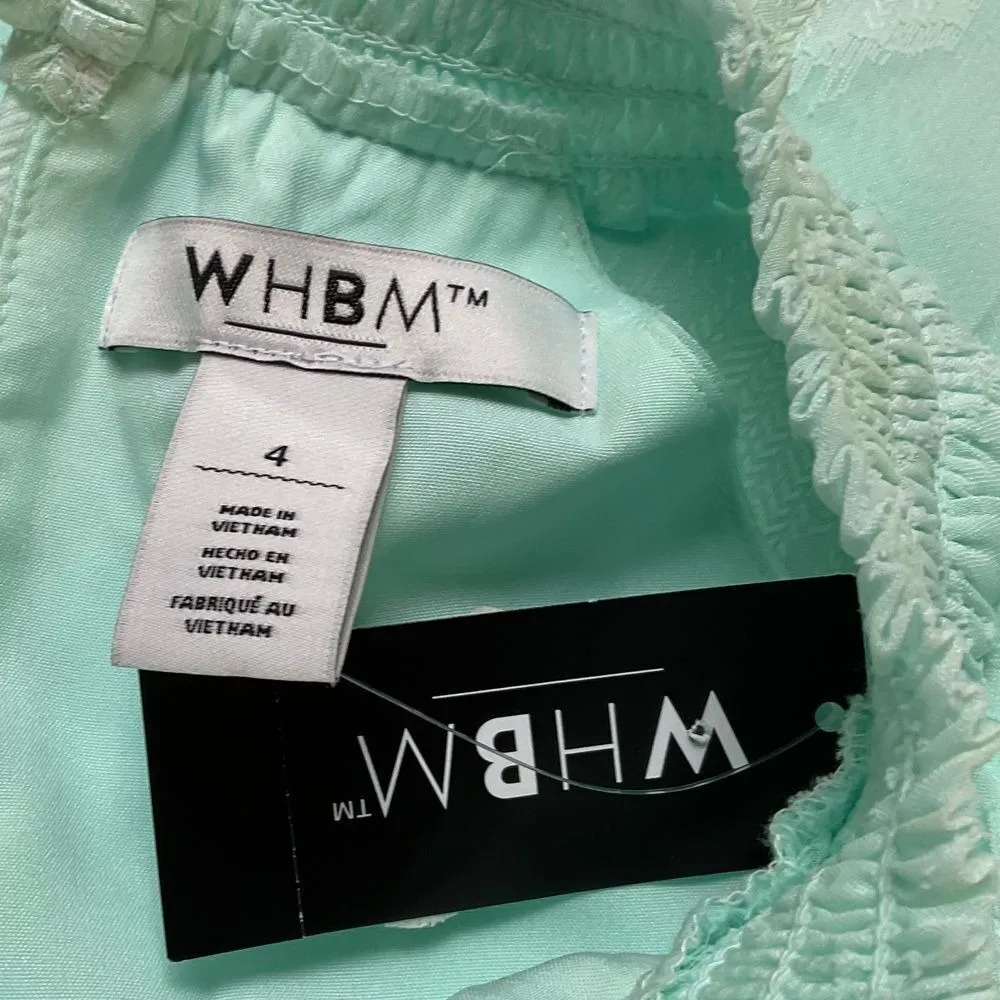 White House Black Market Mock Neck Halter A-Line Dress Size‎ 4 Green Polyester - Image 12