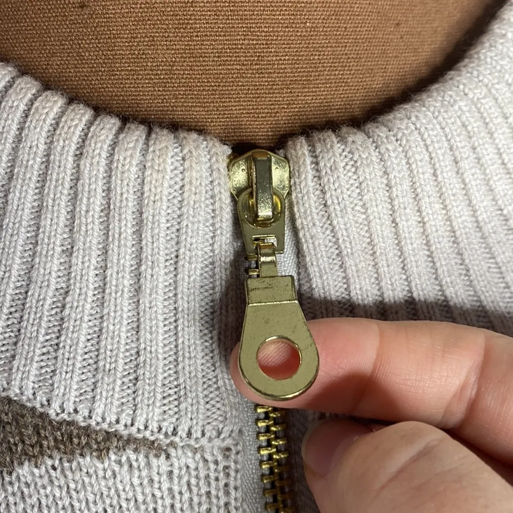 Varley Anthro Mayberry Zip wool blend longline cardigan in cobweb doe zebra sz S - Image 9