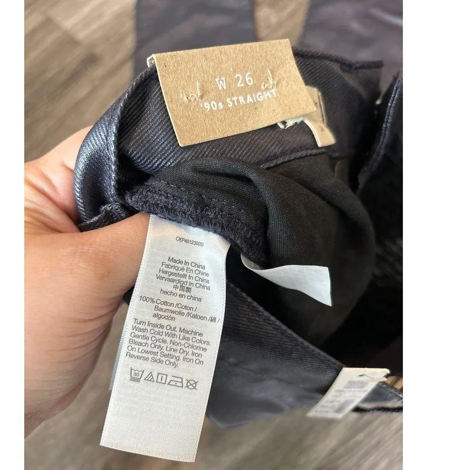 Madewell NWT  The '90s Straight Jean in Midnight Blue Foil Size 26 - Image 6