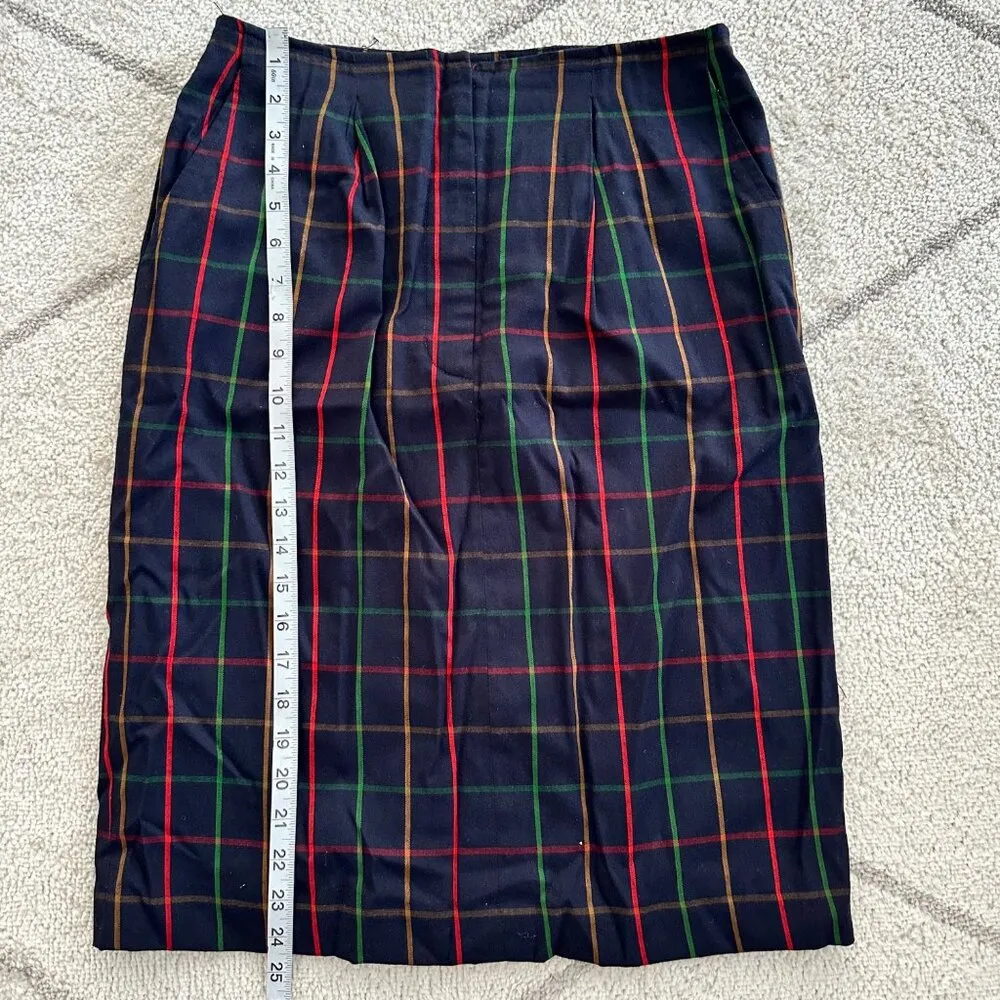 Vintage 80s/90s Chaus Plaid Midi Retro - Image 4