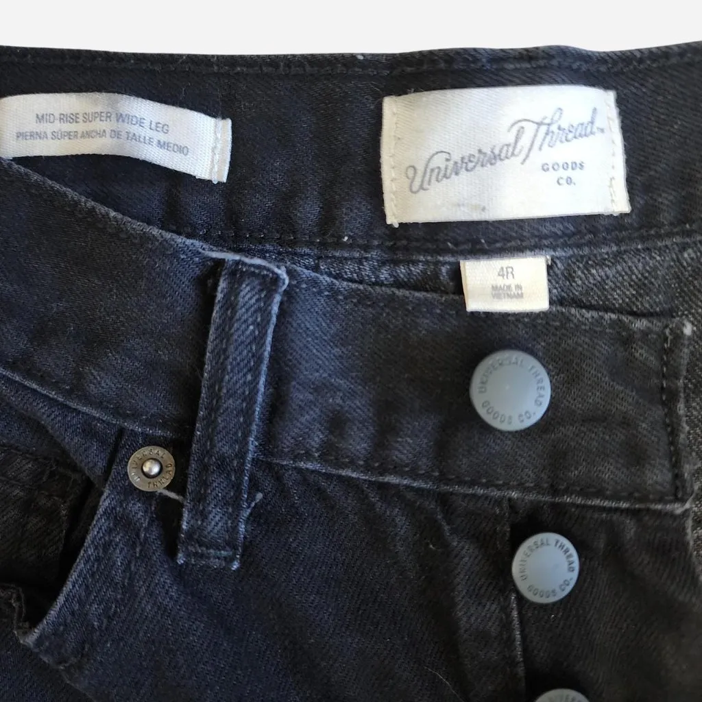 Universal Thread High-waisted super wide-leg black jeans - Image 5