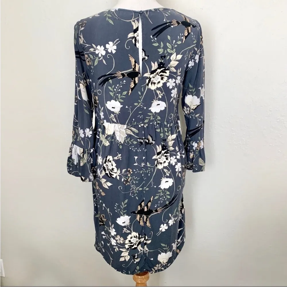 Old Navy Ruffle Bell Sleeve Floral Long Sleeve Mini Dress - Image 5