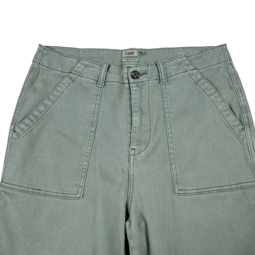 Faherty Organic Cotton Raw Hem Ankle Utility Pant Green Size 30 - Image 11