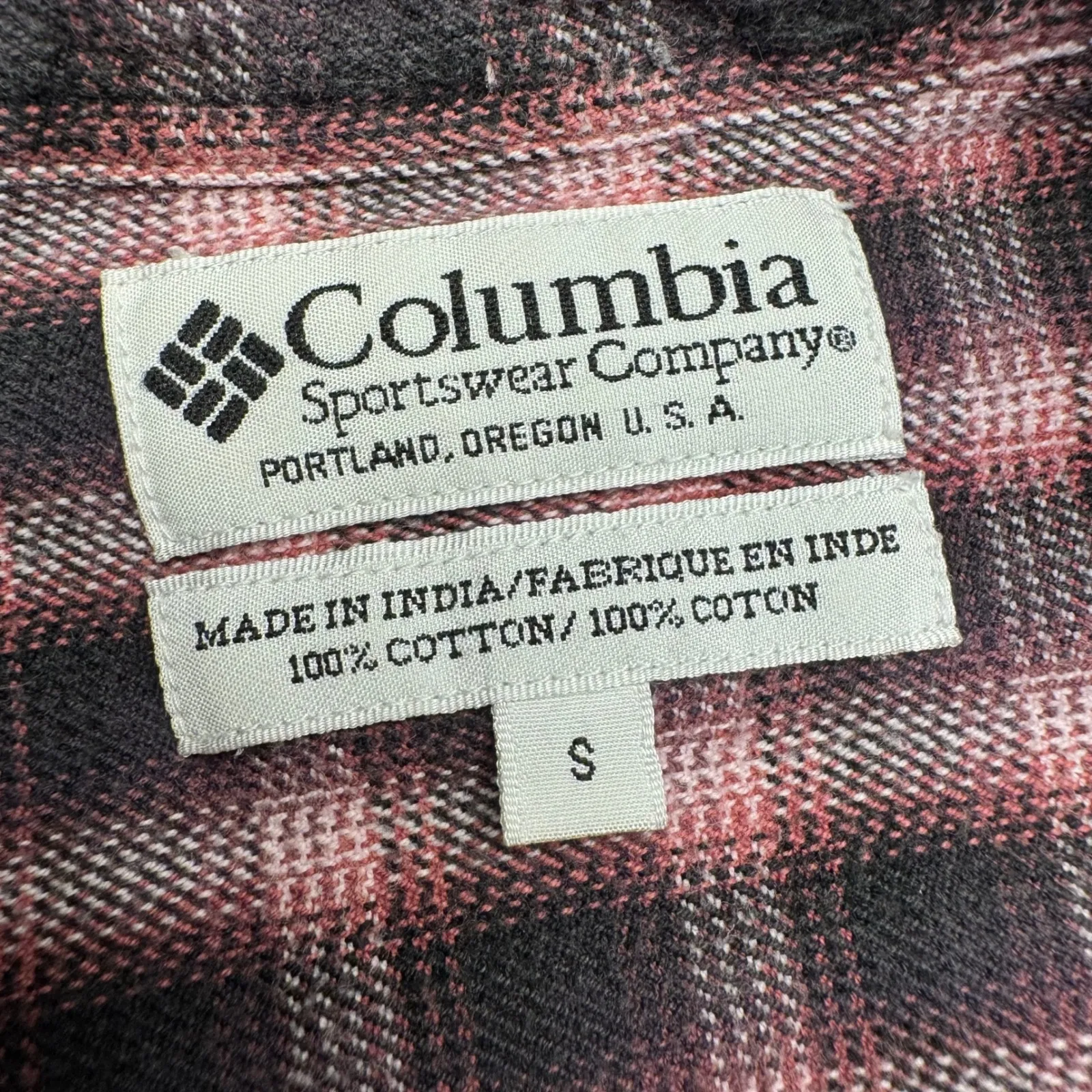 Columbia Sportswear Plaid Flannel‎ Shirt Women's Size S Long Sleeve Cotton Butto - Image 4