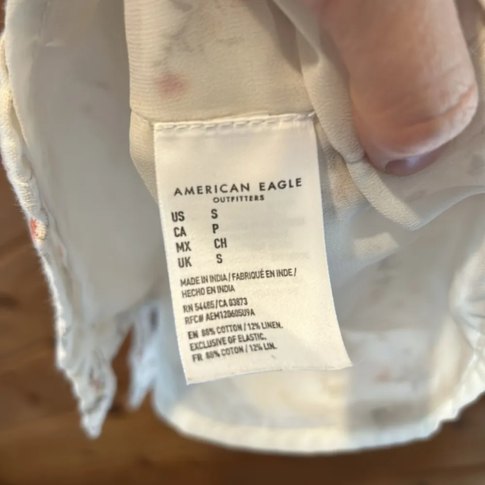 American Eagle floral button up linen blend dress - Image 7